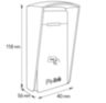 Козырёк для считывателя PS-M010EM-WP серый, уличный, PETG пластик, защита от дождя и пыли