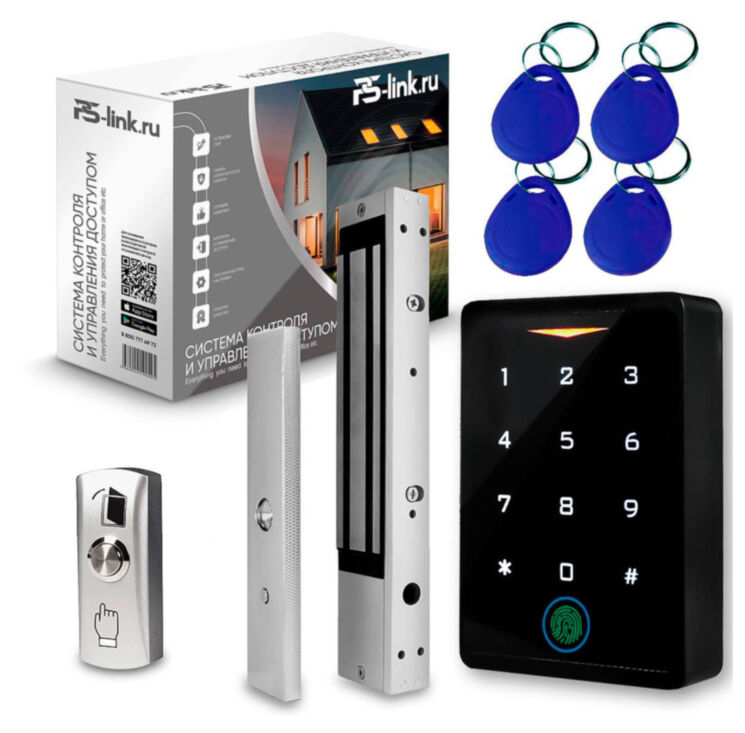 Система СКУД KIT-CH1-FP-280 / сканер отпечатков / магнитный замок 280кг / RFID, WIFI