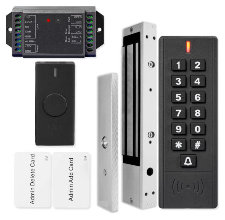 Система СКУД KIT-SK7-280 беспроводная, электромагнитный замок 280 кг, кнопочная панель, 1000 пользователей, IP65
