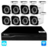 Комплект видеонаблюдения WIFI 3Мп KIT-W308TB беспроводной, 8 камер для улицы, удаленный доступ