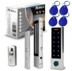 Система СКУД  KIT-HF3WF-280LED на одну дверь, биометрический считыватель отпечатков, RFID, Wi-Fi, электромагнитный замок 280 кг