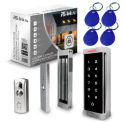 Система СКУД  KIT-T6MF-180 электромагнитный замок 180 кг НО типа, панель сенсорная Mifare, 2000 пользователей, для помещения