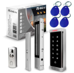 Система СКУД  KIT-T6MF-280 электромагнитный замок 280 кг НО типа, панель сенсорная Mifare, 2000 пользователей, для помещения