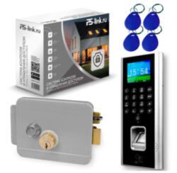Система СКУД  KIT-9700F-G сканер отпечатков, до 2000 ключей, EM-marine, в помещение, серый накладной замок
