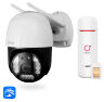 Комплект видеонаблюдения 4G 2Мп KIT-WPC201-4G для улицы, микрофон, динамик, ИК-подсветка, слот microSD, приложение Yoosee