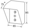 Козырек для звонка коричневый 85×65×75 мм