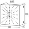 Кронштейн для камеры видеонаблюдения монтажный угловой малый медный 100х100