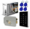 Система СКУД KIT-T12MF-G на 1 дверь, сенсорная панель с RFID Mifare, серый замок, НЗ тип