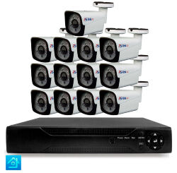 Комплект видеонаблюдения AHD 5Мп KIT-C513HD 13 камер для улицы, ночная съемка, датчик движения