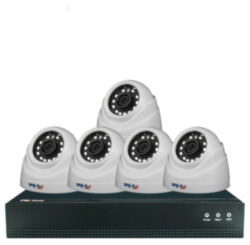 Комплект видеонаблюдения IP 5Мп  KIT-A505IP-POE 5 камер с ночной съемкой для помещения, с датчиком движения, питание PoE