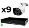 Комплект видеонаблюдения IP 8Мп KIT-C809IP-ST 9 камер для улицы, умная аналитика, детекция человека, детекция автомобиля, область вторжения