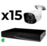 Комплект видеонаблюдения IP 8Мп KIT-C815IP-ST 15 камер для улицы, умная аналитика, детекция человека, детекция автомобиля, область вторжения