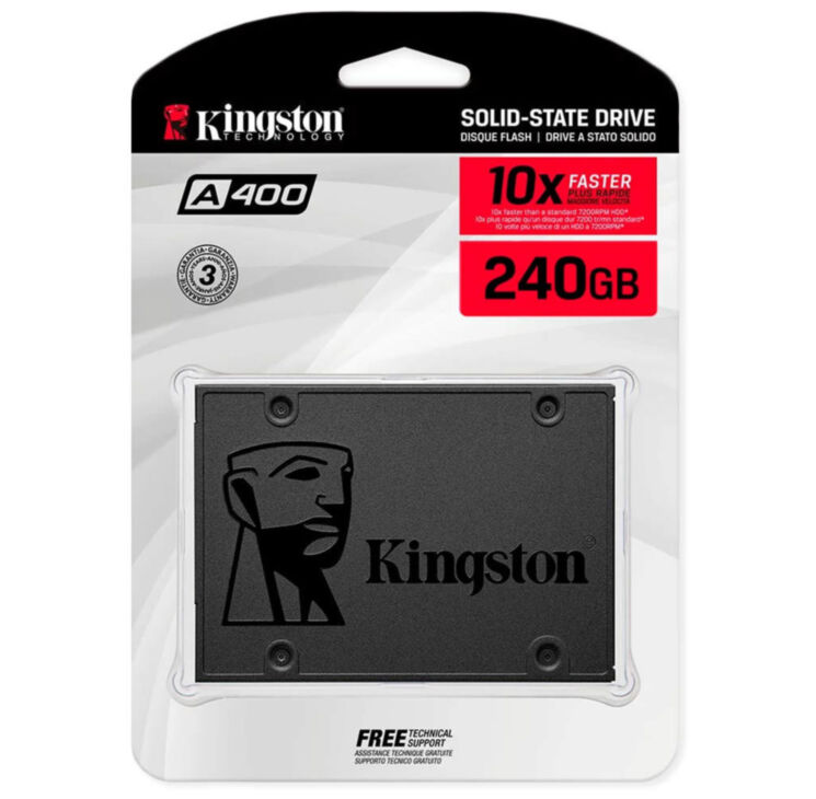 Твердотельный накопитель Kingston 2.5 SATA SSD OEM A400 UV500 240Гб