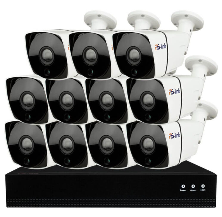 Комплект видеонаблюдения IP 2Мп KIT-С211IP-POE 11 камер с ночной съемкой для улицы, с датчиком движения, питание PoE