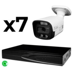 Комплект видеонаблюдения IP 5Мп  KIT-C507IP-ST 7 камер для улицы, аналитика, детекция человека, детекция автомобиля, область вторжения