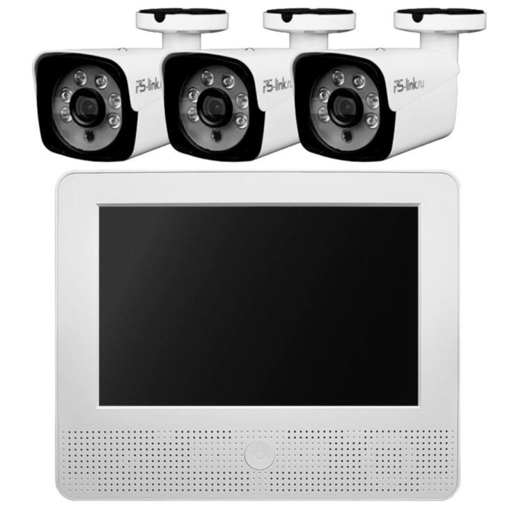 Комплект видеонаблюдения AHD 5Мп KIT-C9503HD 3 камеры для улицы, регистратор с монитором