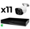 Комплект видеонаблюдения IP 5Мп KIT-C511IP-ST 11 камер для улицы, аналитика, детекция человека, детекция автомобиля, область вторжения