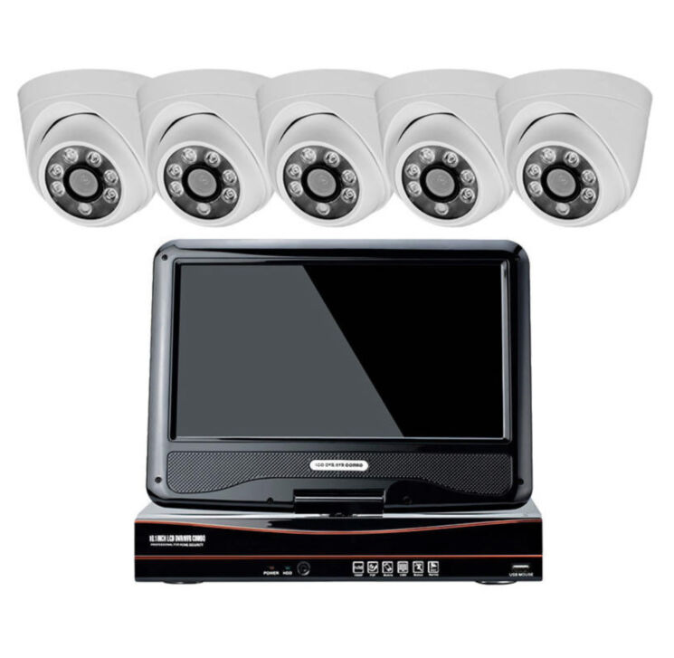 Комплект видеонаблюдения AHD 5Мп KIT-A9505HD 5 камер для помещения, регистратор с монитором