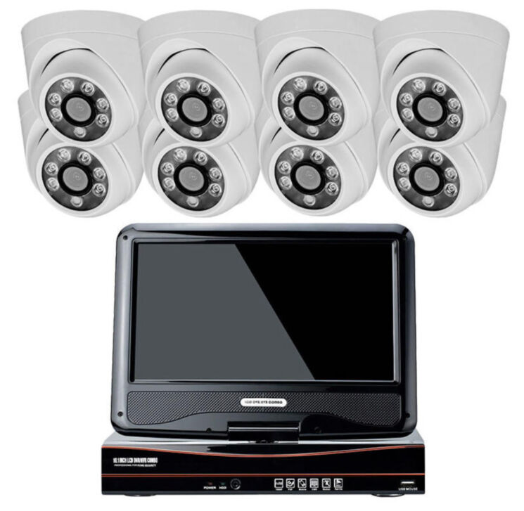 Комплект видеонаблюдения AHD 5Мп KIT-A9508HD 8 камер для помещения, регистратор с монитором