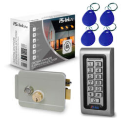 Система СКУД  KIT-S601EM-WP-W-G на 1 дверь, кодовая панель, WIFI, 125кГц EM-Marine, замок серый