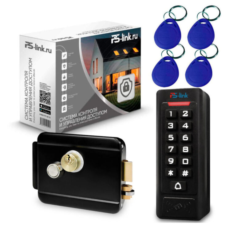 Система СКУД KIT-C1EM-W-B на 1 дверь, Wi-Fi, EM-Marine, 2000 ключей, электромеханический замок