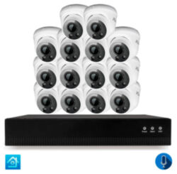 Комплект видеонаблюдения IP 5Мп  KIT-A514IPM-POE 14 камер с микрофоном для помещения, питание PoE, ночная съёмка