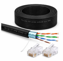 Кабель витая пара FTP4 cat.5E CCA 100 метров FTP-CCA100-OUT уличный
