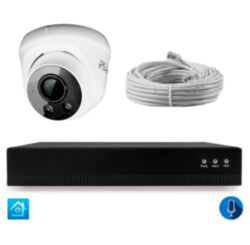 Комплект видеонаблюдения IP 8Мп  KIT-A801IPM-POE 1 камера 8Мп с микрофоном для помещения, питание PoE, ночная съёмка