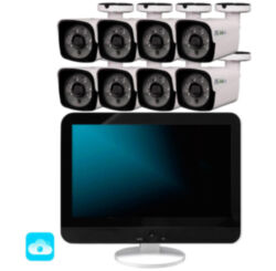 Комплект видеонаблюдения WIFI 5Мп  KIT-W508CM беспроводной, 8 камер для улицы, ночное видение, удаленный доступ