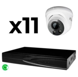 Комплект видеонаблюдения IP 8Мп  KIT-A811IP-ST 11 камер для помещения, аналитика, детекция человека, область вторжения