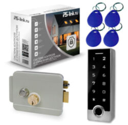 Система СКУД Ps-Link KIT-TF2EM-WP-W-G / отпечаток пальца / эл. механический замок / кодовая панель / RFID / WIFI