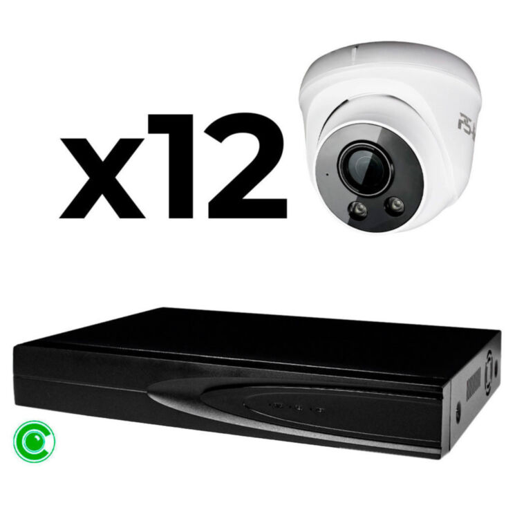 Комплект видеонаблюдения IP 8Мп KIT-A812IP-ST 12 камер для помещения, аналитика, детекция человека, область вторжения