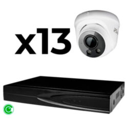 Комплект видеонаблюдения IP 8Мп  KIT-A813IP-ST 13 камер для помещения, аналитика, детекция человека, область вторжения