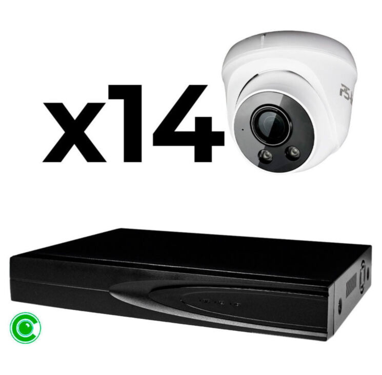 Комплект видеонаблюдения IP 8Мп KIT-A814IP-ST 14 камер для помещения, аналитика, детекция человека, область вторжения