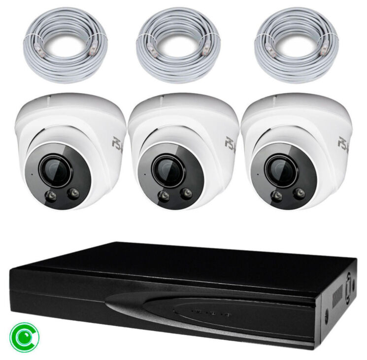 Комплект видеонаблюдения IP 5Мп KIT-A503IP-ST 3 камеры для помещения, аналитика, детекция человека, область вторжения