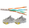 Кабель UTP4 cat.5E CCA 80 метров UTP-CCA80 с коннекторами RJ-45
