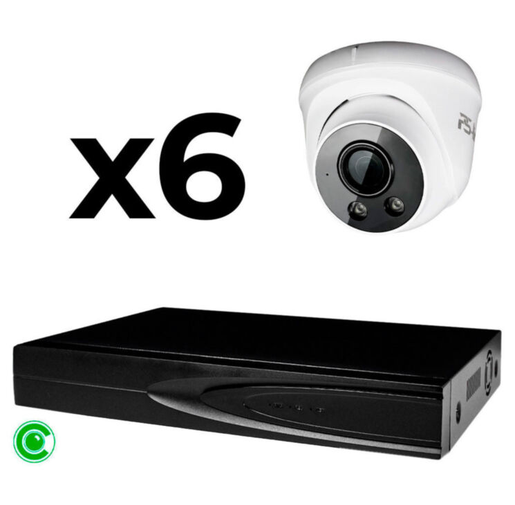 Комплект видеонаблюдения IP 5Мп KIT-A506IP-ST 6 камер для помещения, аналитика, детекция человека, область вторжения
