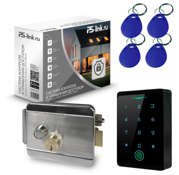 Система СКУД KIT-CH1-FP-SSM/ сканер отпечатков / эл. механический замок / RFID, WIFI