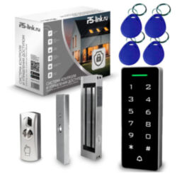 Система СКУД  KIT-T1202EM-WP-W-180 электромагнитный замок 180 кг, панель WIFI сенсорная, 2000 карт, всепогодная