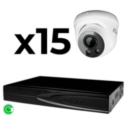 Комплект видеонаблюдения IP 5Мп  KIT-A515IP-ST 15 камер для помещения, аналитика, детекция человека, область вторжения