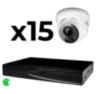 Комплект видеонаблюдения IP 5Мп KIT-A515IP-ST 15 камер для помещения, аналитика, детекция человека, область вторжения