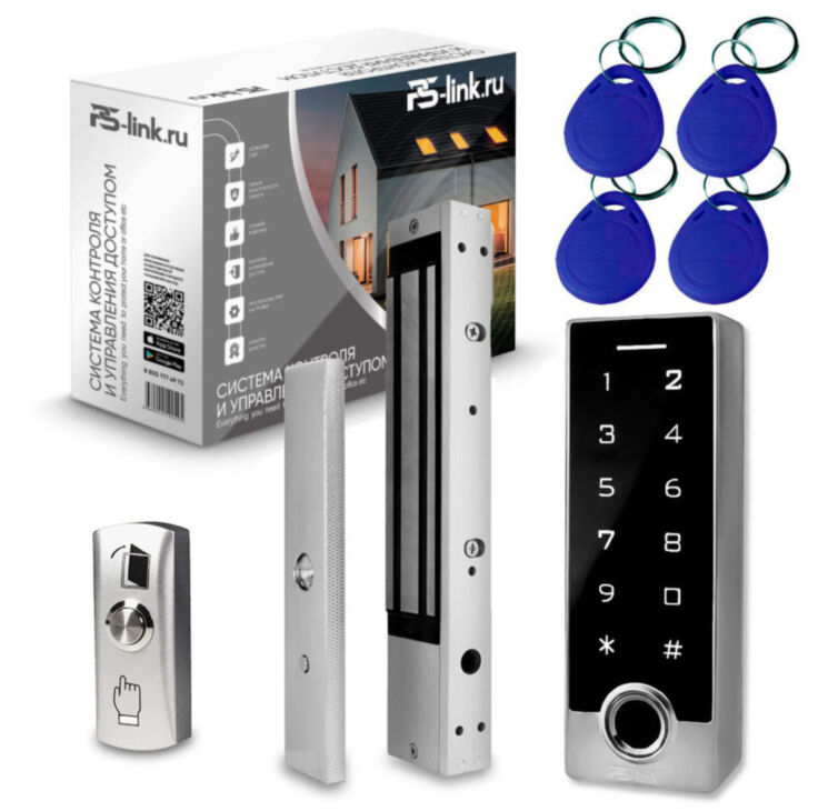 Система СКУД KIT-TF2EM-WP-W-280LED замок 280 кг, EM-Marine, отпечаток пальца, Wi-Fi